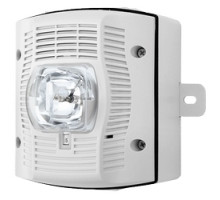 SYSTEM SENSOR  SPSWK-P               Speaker Strobe, Standard-candela, Outdoor, Wall Mount, with Backbox, White, Plain