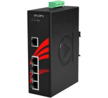 ANTAIRA TECHNOLOGIES LLC LNP-0500G-24-T   5-Port Industrial Gigabit PoE+ Unmanaged Ethernet Switch, w/4*10/100/1000Tx 30W/Port + 1*10/100/1000Tx with Wide Operating Temp and Low 12-36VDC input