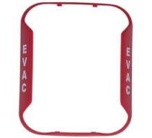 SYSTEM SENSOR  BZGR-EV      Audible Visible Bezel, Compact, Indoor, Wall Mount, -40 to 151F, Red, EVAC Legend, For Horn, Strobe