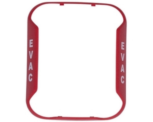 SYSTEM SENSOR  BZGR-EV      Audible Visible Bezel, Compact, Indoor, Wall Mount, -40 to 151F, Red, EVAC Legend, For Horn, Strobe