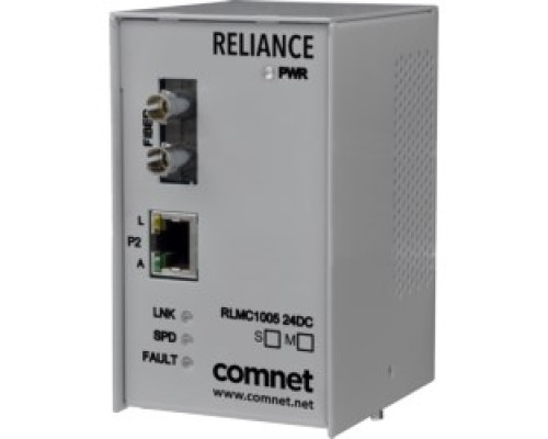 COMNET COMMUNICATION NETWORKS  RLMC1005S2/24DC      Substation-Rated 10/100 Mbps Ethernet, ST, redundant 12 to 24 VDC inputs, Single-mode