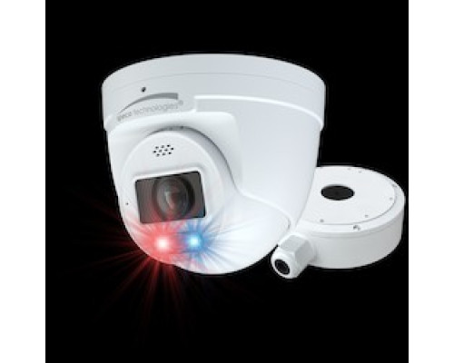 SPECO TECHNOLOGIES  O8TDD2M      8MP AI IPTURRET CAMERA,DIGITALDETERRANT, 2.8-12MM LENS, WHITE,NDAA, JUNC BOX