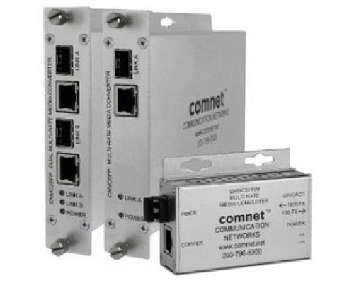 COMNET COMMUNICATION NETWORKS  CNMCSFP/M      Ethernet Media Converter, Dual, RJ45 SFP Dependent Connector, 48 to 57 Volt DC at 0.85 Ampere, 5 Watt, 3.3