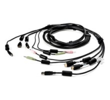 VERTIV CBL0129   AVOCENT KVM Cable - for Keyboard, Mouse, KVM Switch - 10 ft - 1 Pack - 2xHDMI Type A Male Digital Audio/Video, 1xType B USB, Mini-phone Audio - 2xHDMI Type A Male Digital Audio/Video, 1xType A USB, Mini-phone Audio
