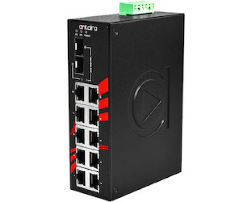 ANTAIRA TECHNOLOGIES LLC  LNX-1202G-SFP      12-Port Industrial Gigabit Unmanaged Ethernet Switch, w/10 10/100/1000Tx + 2 100/1000 SFP Slots