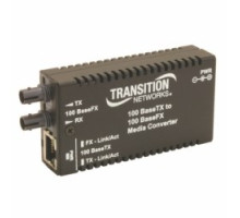 TRANSITION NETWORKS  M/E-TX-FX-01100      Media Converter, Mini 100Basetx To 100Basefx Single Strand Sc SM 20KM 3.3V
