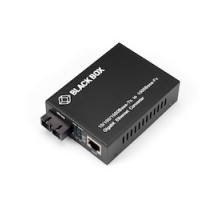 BLACK BOX NETWORK SERVICES LGC211A   Gigabit Ethernet 1000-Mbps Media Converter - 10/100/1000-Mbps Copper to 1000-Mbps Multimode Fiber, 850nm, 0.5km, SC