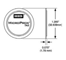 HID GLOBAL CORPORATION  1391LGSMNSPEC      Proximity Tag, MicroProx, Programmed, Low Frequency, 125 Kilohertz, Sequential Matching Encoded, 1.285