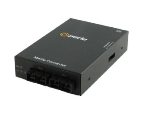PERLE SYSTEMS 05060124   Fast Ethernet Fiber To Fiber Media Converter, 100BASE-FX 1310nm Multimode SC 2 km/1.2 Miles To 100Base-ZX 1550nm Single-mode SC 120 km/74.6 Miles, USA Power Cord