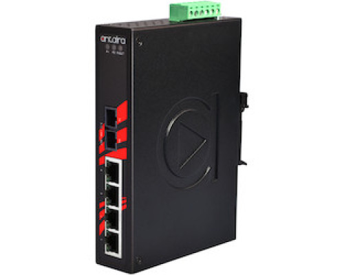 ANTAIRA TECHNOLOGIES LLC LNX-0501-S3-T   5-Port Industrial Unmanaged Ethernet Switch, w/4 10/100Tx + 1 100Fx SC Single-Mode 30Km; EOT: -40 to 75C