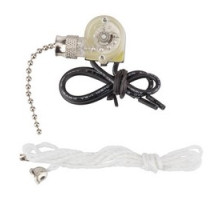 NSI INDUSTRIES  75102CW      On-Off SPST Nickel Pull Chain with Cord