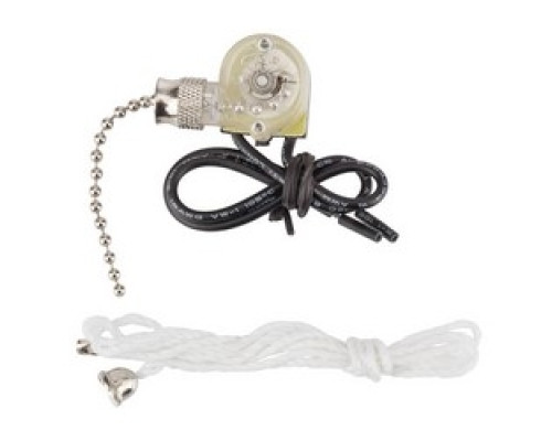 NSI INDUSTRIES  75102CW      On-Off SPST Nickel Pull Chain with Cord
