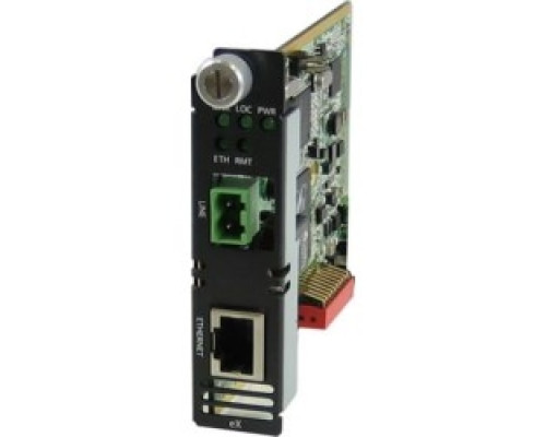 PERLE SYSTEMS 06003970   eX-1CM1110-TB Managed Gigabit Ethernet Extender Module: 1 port 10/100/1000Base-T RJ-45 , 2-pin Terminal Block Interlink VDSL2 connector