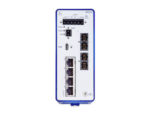 HIRSCHMANN  942170003  BRS20-4TX/2FX      Compact Managed Industrial Switch, fanless design, FE switch