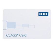 HID GLOBAL CORPORATION 2100HPGGMH   iCLASS Card, 2k Bits 256 Bytes w/ 2 App Areas, Programmed w/ SIO & Std iCLASS Access Control App, Front: Plain White Gloss Finish, Back: Plain White Gloss Finish, Sequential Matching Encoded/Print, Horizont