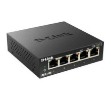 D-LINK SYSTEMS INC DGS-105   Ethernet Switch, 5 and 8-Port Gigabit, Unmanaged, 10 Gbps Switching Capacity, 54 Volt AC/DC, 3.1 AC , 1.85 DC Watt, 3.93
