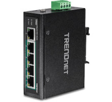 TRENDNET  TI-PG50      5-Port Industrial Gigabit PoE+ DIN-Rail Switch