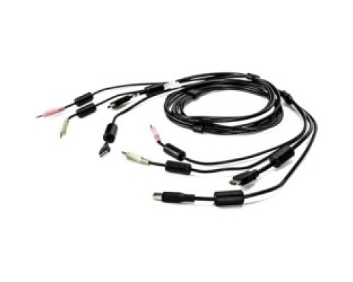VERTIV CBL0126   AVOCENT KVM Cable - for Keyboard, Mouse, KVM Switch - 6 ft - 1 Pack - 1xHDMI Type A Male Digital Audio/Video, Type B USB, 2xMini-phone Audio - 1xHDMI Type A Male Digital Audio/Video, Type A USB, 2xMini-phone Audio