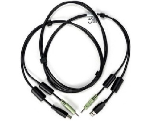 VERTIV  CBL0130      Vertiv Avocent USB Keyboard and Mouse, and Audio Cable, 6 ft. for Vertiv Avocent SV and SC Series Switches - for Keyboard/Mouse, Audio Device, Switch - 6 ft - 1xMini-phone Stereo Audio, 1xType B Male USB - 1xType A USB, 1xMini-