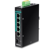TRENDNET  TI-PG541I      6-port Hardened Industrial Gigabit PoE+ Layer 2 Managed DIN-Rail Switch