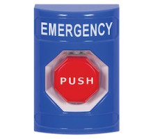 SAFETY TECHNOLOGY INTL  SS2402EM-EN      Stopper Station Blue, Key to Reset Push button, Emergency Label