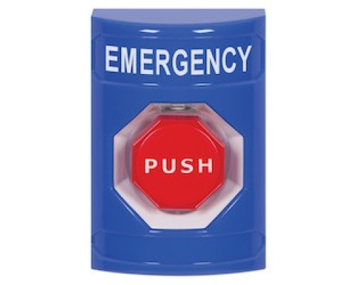 SAFETY TECHNOLOGY INTL  SS2402EM-EN      Stopper Station Blue, Key to Reset Push button, Emergency Label