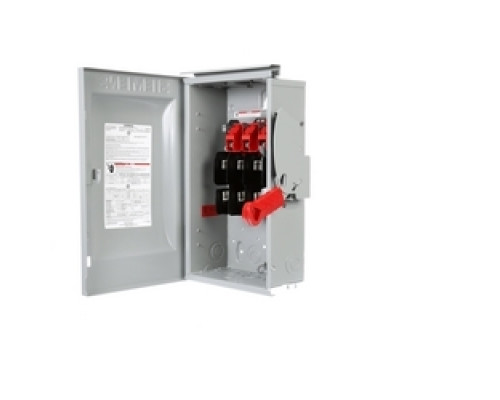 SIEMENS  US2:HF322NR  HF322NR      Safety Switch, Heavy Duty, Fused, 240 Volt AC, 60A, 3 HP at 1 Phase, 7-1/2 HP at 3 Phase, 3 Pole, 3 Fuse, 4 Wire, NEMA 3R, 304 Stainless Steel, For Outdoor