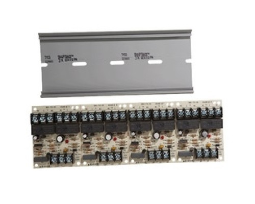 SYSTEM SENSOR R-24T        Relay, 4-Gang, Single DPDT , Multivolt, Track Mount