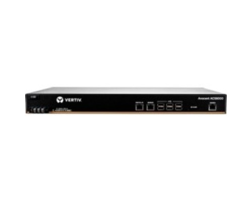 VERTIV  ACS8008MSDC-400      Avocent ACS 8000 8-Port Serial Console Server, Single Internal DC Power Supply, Analog Modem, 1U Chassis