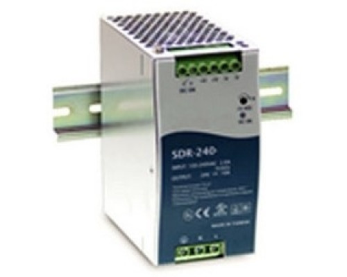 KBC NETWORKS  SDR240-48      PoE Power Supply, Extended Temperature, 88 to 264 Volt AC 124 to 370 Volt DC 2.6/1.3 Ampere Input, 48 Volt DC 5 Ampere 240 Watt Output, 2.48