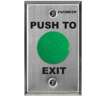 SECO-LARM USA INC  SD-7201GC-PEQ      Request-To-Exit Plate, Push-To-Exit, Weather-Resistant, 1-Gang, NO-NC, SPDT, 125 Volt AC, 5 Ampere, Stainless Steel Faceplate, With Green 1-1/2