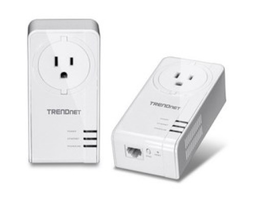 TRENDNET  TPL-423E2K      Powerline 1300 AV2 Adapter Kit with Built-in Outlet