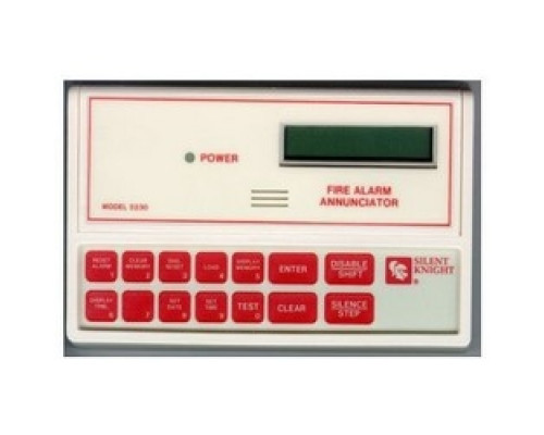 SILENT KNIGHT - HONEYWELL FIRE  005230               Fire Alarm Remote Annunciator, 2-Line 16-Character LCD, 12 VDC, 25 Milliampere Standby, 40 Milliampere Alarm, 6.9
