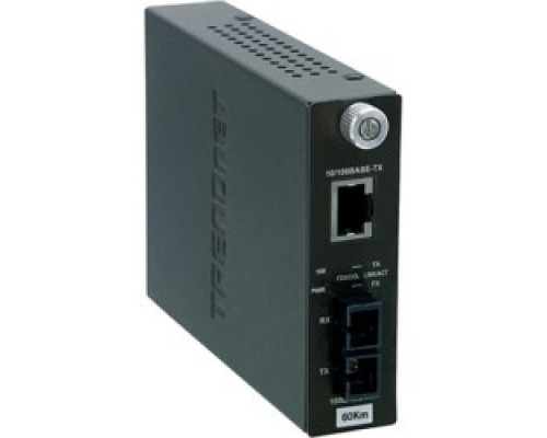TRENDNET TFC-110S60   100Base-TX to 100Base-FX Single-mode SC Fiber Converter 60KM, 37.2Miles