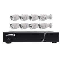 SPECO TECHNOLOGIES  ZIPT88B2      Digital Video Recorder and Camera Kit, 8-Channel Video Input, 8 HD-TVI 1080p Resolution IR Bullet Camera, 28 LED, H.264, NTSC/PAL Frame, 12 VDC, 5A, 2 TB