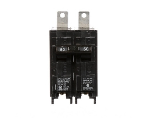 SIEMENS  US2:B250H      Molded Case Circuit Breaker, Common Trip, Thermal Magnetic, Panelboard Mount, 2 Pole, 120/240 Volt AC, 50A, 22 kA Interrupting Rating