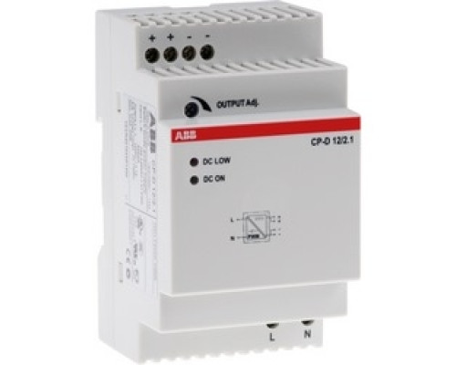 AXIS COMMUNICATIONS  5505-731               DIN Power Supply. 12V DC, 2.1 A for use in T98A to Power Cameras, Media Converters, etc.