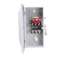SIEMENS  HF323N      Safety Switch, Heavy Duty, Fused, 240 Volt AC, 100A, 7-1/2 HP at 1 Phase, 15 HP at 3 Phase, 3 Pole, 3 Fuse, 4 Wire, NEMA 1, Steel, For Indoor