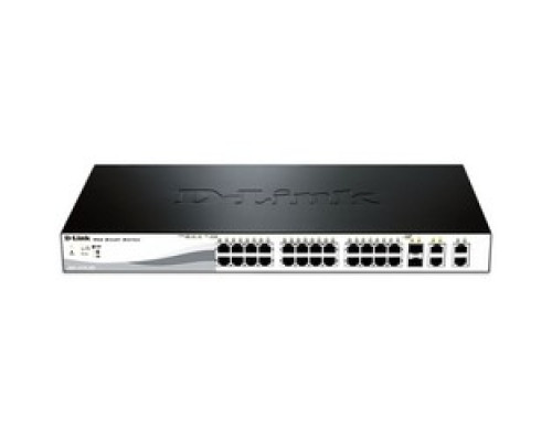 D-LINK SYSTEMS INC  DES-1210-28P      Ethernet Switch, 28-Port, 12.8 Gbps Capacity, 100 to 240 VAC, 50/60 Hertz, 189.6 Watt, 17.32