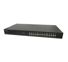 LANTRONIX SM24TAT2SA-NA   Smart Managed PoE+ Switch With 24 10/100/1000BASE-T Ports And 2 100/1000 SFP Slots