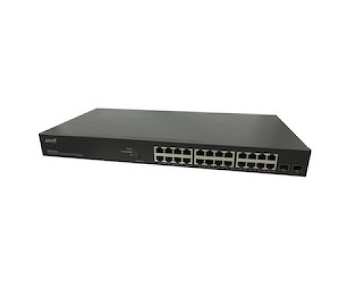 LANTRONIX SM24TAT2SA-NA   Smart Managed PoE+ Switch With 24 10/100/1000BASE-T Ports And 2 100/1000 SFP Slots
