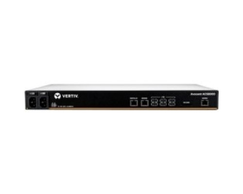 VERTIV ACS8008MDAC-400   Vertiv Avocent ACS 8000 8-port Serial Console Server, Dual AC Power, Analog Modem - 1 GB - DDR3 SDRAM - Twisted Pair, Optical Fiber - 2xNetwork RJ-45 - 8xUSB - 8xSerial Port - 10/100/1000Base-T, 1000Base-X - Gigabit E