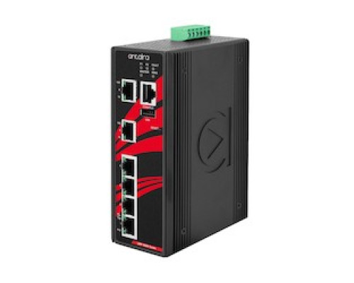 ANTAIRA TECHNOLOGIES LLC LMP-0600-24-T-V2   6-Port Industrial PoE+ Managed Ethernet Switches w/4 10/100Tx 30W/Port and 2 10/100Tx, 12-36VDC, -40-75C- Version 2 Hardware