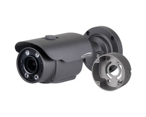SPECO TECHNOLOGIES  HFB4M      4MP HD-TVI FIT BULLET CAMERA, 2.8-12MM MOTORIZED LENS, GREY HOUSING,