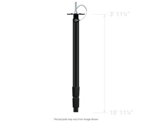 CLINTON ELECTRONICS  CE-CP412B               12’ TELESCOPING CEILING MOUNT CAMERA POLE, BLACK, UL    LISTED, ADJUSTABLE