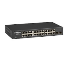 BLACK BOX NETWORK SERVICES LGB2126A   Gigabit Ethernet 1000-Mbps Web Smart Switch - 24 10/100/1000-Mbps Copper RJ45, 2 100/1000-Mbps SFP