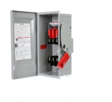 SIEMENS  US2:HF361N  HF361N      Safety Switch, Heavy Duty, Fused, 600 Volt AC, 30A, 3 HP at 1 Phase, 5 HP at 3 Phase, 7-1/2 HP at 3 Phase, 3 Pole, 3 Fuse, 4 Wire, NEMA 1, Steel, For Indoor