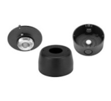 PELCO  EVO-05-LBK      Network Camera Mounting Kit, Outdoor, Pendant Mount, Back Box, Sunshield, Black, for 5 MP Network Camera