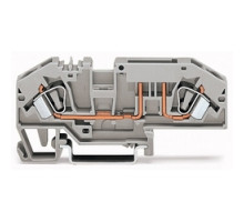 WAGO CORPORATION  282-696      2-conductor Fuse Terminal Block For Mini-automotive Blade-style Fuses; With Test Option; Without Blown Fuse Indication