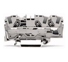 WAGO CORPORATION  2006-1301      3-conductor Through Terminal Block; 6 mm2; Suitable For Ex E II Applications; Side And Center Marking; For Din-rail 35 X 15 And 35 X 7.5; Push-in CAGE CLAMP